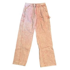 Women's Forever21 Pink Cargo Straight Leg Jeans